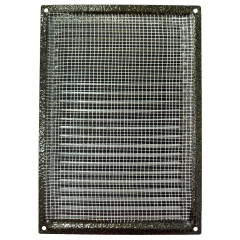 Решетка металлическая с сеткой 170*240ВР бронза