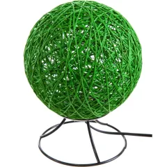 Светильник-ночник (LED) APEYRON из ротанга 220V 2W 6 диодов 3200K 200lm 15x15x18см зеленый 12-81