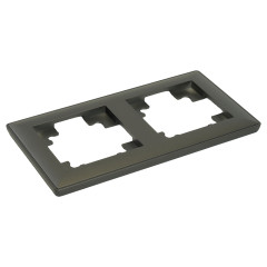 Рамка 2-пост Катрин графит PFR00-7002-06