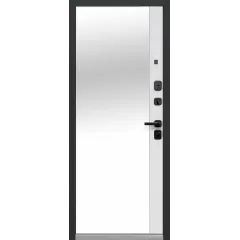 Дверь метал. Luxor 2МДФДуб Вертикаль Зеркало (2050*960, Правая)