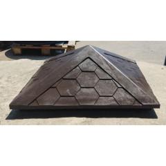 Колпак на столб полимерно-песчаный (380х380) Коричневый РАСПРОДАЖА