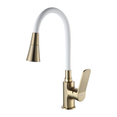 Смеситель для кухни FRAP F4462-3 сатин/золотой