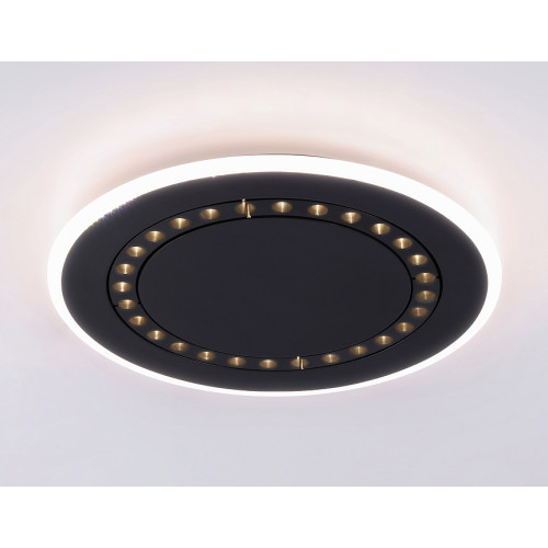 Светильник AMBRELLA FL51407 BK 56W 2000K-4000K-6000K d485x40 черный