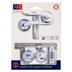 Комплект ручек PUNTO с защелкой/с фикс. SALSA LM/A set72R.TL54/HD CP-8 хром (45725)