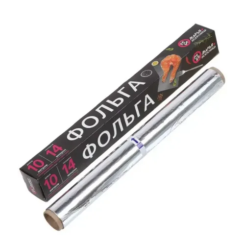 Фольга алюминиевая Марья Искусница 29х10см особо прочная (339709)