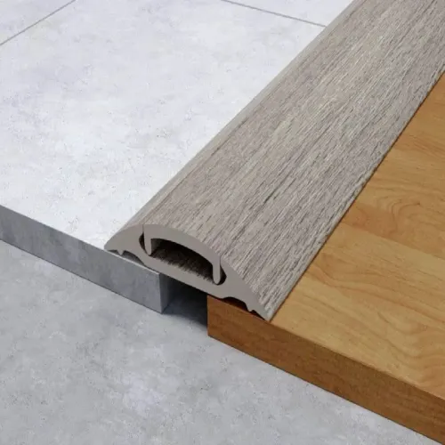 Порог с кабель-каналом 36мм 0,9 Дуб снежный ПВХ (ПМК36-0,9 215 ИДЕАЛ)