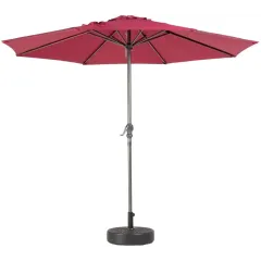 Зонт садовый 270*270см бордовый с подставкой 51*12*51см (502006)
