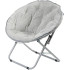 Кресло складное Green Days Гриб, вельвет светло-серое круглое до 100кг 80х84х40см YTMC003D-lght.grey (399138)