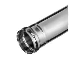 Дымоход труба 0,5мм Ф110 L=1,0м нержавеющая сталь (Феррум)