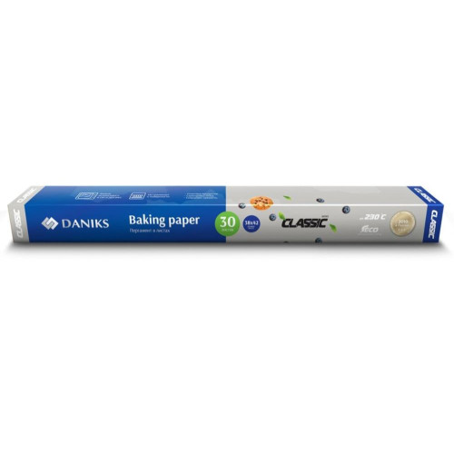 Пергамент DANIKS для выпечки 38х42см силиконизированный белый (495790)