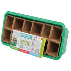 Мини-парник для рассады ГазонCity 12 торфяных горшочков 60х60мм (464331)