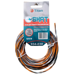 Леска для триммера TITAN (трехкомпонентная SKAT PROFESSIONAL) 3,00ммх12м (934-030)
