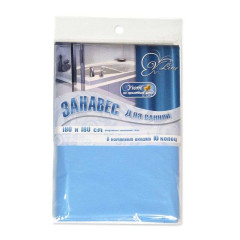 Шторка для ванной ВИЛИНА 180x180см голубая 10 колец 0811/6671 (499081)