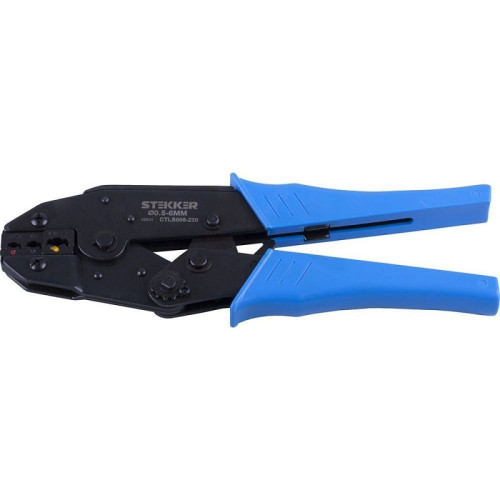 Кримпер для обжима гильз и наконечников STEKKER d0,5-6мм, синий CTLS006-230 32804