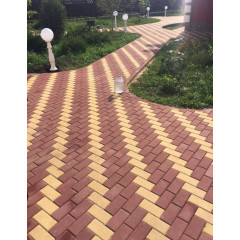 Плитка тротуарная вп  Кирпич 200*100*50 (красный) НОВАЯ ФАСКА (792/810/900 шт/п, 15,84/16,2/18 м2)