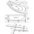 Ванна акриловая ТРИТОН Изабель левая на раме