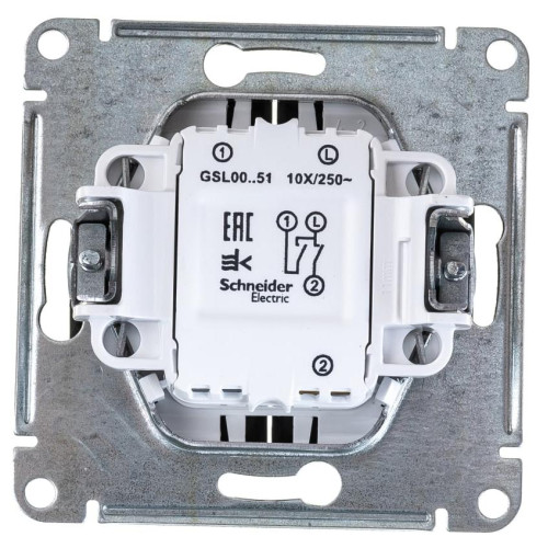 Выключатель 2-кл GLOSSA антрацит GSL000751