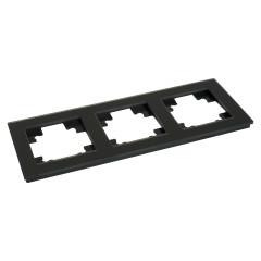 Рамка 3-пост Катрин стекло черный матовый GFR00-7003-05М