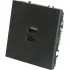 Розетка PC+Type A+C 20W ЭМИЛИ черный RST10-5115-05