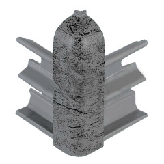 Угол наружный для вспененного плинтуса Классик Софт 80мм/Лофт серый 437