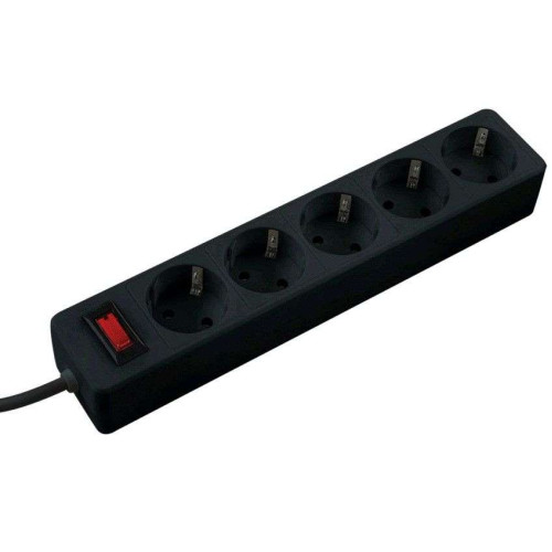 Фильтр сетевой КОСМОС 5 роз. 10A 1,8м черный (472209)