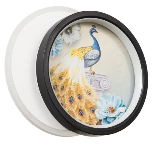 Светильник настенный Павлин LED 21Вт 4000К черный/белый(7661380)