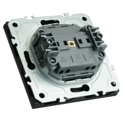 Розетка 2P ЭМИЛИ шторки черный RST16-5109-05