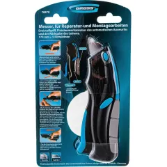 Нож технический GROSS авто выброс/возврат (78870)