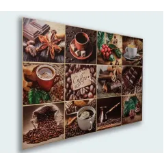 Фартук-панно ПВХ ГРЕЙС 602*1002 Кофейный набор (5)
