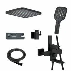 Душевая стойка EVA GOLD FS02B-PVD чёрная, нержавейка