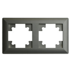 Рамка 2-пост Катрин графит PFR00-7002-06