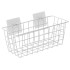 Полка-корзина для ванной комнаты Доляна на липучках, 28,5х12х11,5см, цвет белый