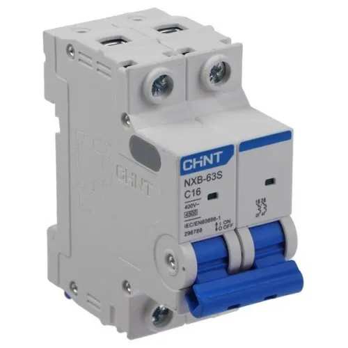 Выключатель автоматический 2-пол. 16A C 4,5кА NXB-63S (R) CHINT 296788
