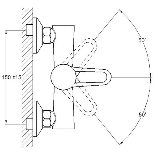 Смеситель для душа G-LAUF NUD5-A045 ф 35
