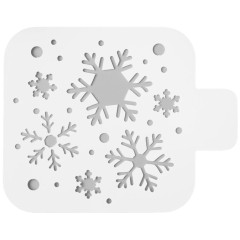 Трафарет Снежинки пластик 9х9см (5120557)