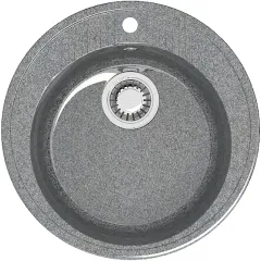 Мойка комп. глянц. MARRBAXX круглая Z6/Q8  515х213мм, темно серая, сифон