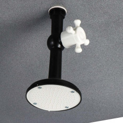 Душ садовый (бак антикор. 128 л с ЭВН, стойки, шторки ПВХ, поддон) (243821)