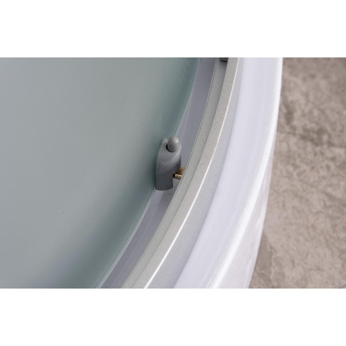 Душевая кабина EVA GOLD 100х100см низ. поддон, чёрное. заднее стекло, F101BS (3кор.)