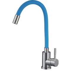 Смеситель для кухни SOLONE EZA4-F090 BU, синий гибкий излив
