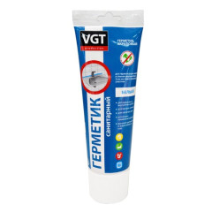 Герметик акриловый VGTдля н/р в/р санитарный Белый туба (мастика) 0,35кг