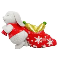 Украшение ёлочное Заяц с мешком 9х6х4см полирезина (8\5875)