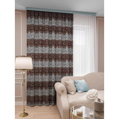 Портьера Ле-Гранд Амелия 180*280 шоколад-мята