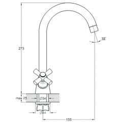 Смеситель для кухни SOLONE KOA4-C722
