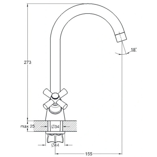 Смеситель для кухни SOLONE KOA4-C722