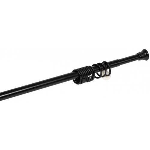 Карниз для ванной МУЛЬТИПЛАСТ черный, алюм.телескопический 115-205см (842897)