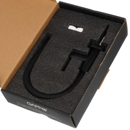 Кран для фильтрованной воды GAPPO G1052-96 с гибким изливом, чёрный