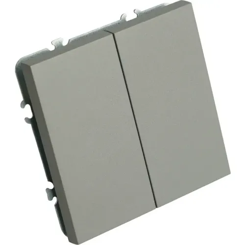 Переключатель 2-кл ЭМИЛИ перекрестный платиново-серый RSW10-5111-10