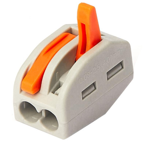 Клемма без пасты с рычажком (только для медных проводов) 2х0,08...4мм.кв. (274566)