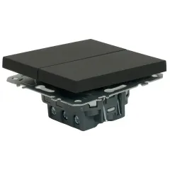 Переключатель 2-кл ЭМИЛИ черный RSW10-5107-05