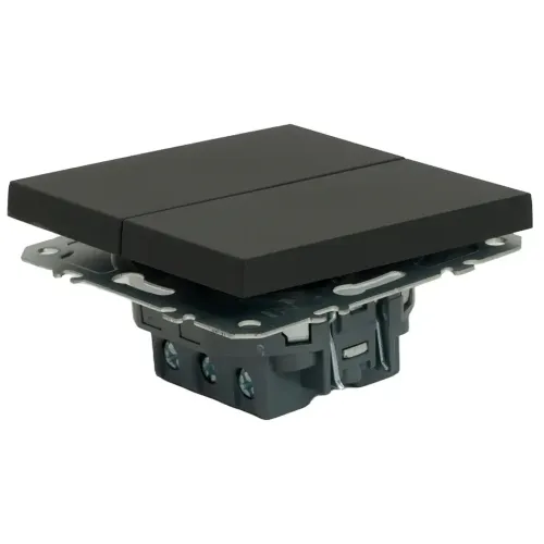 Переключатель 2-кл ЭМИЛИ черный RSW10-5107-05